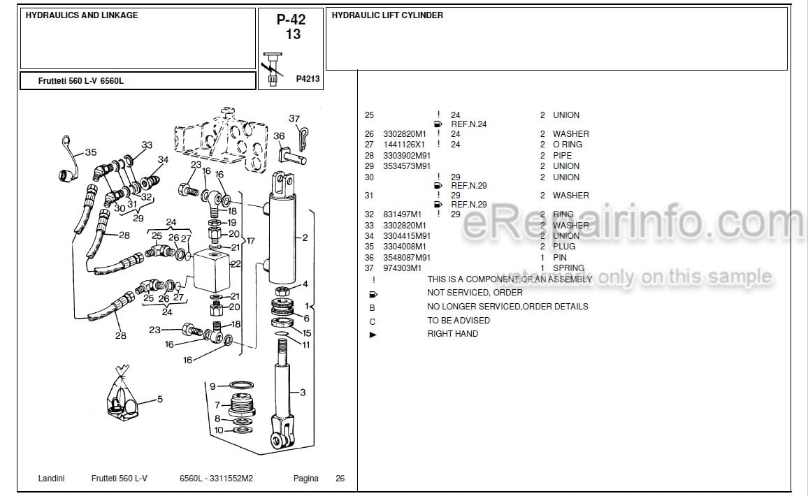 Photo 4 - Landini Frutteti 6560L Parts Catalog Tractor 3311552M2