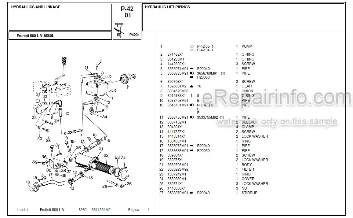 Photo 5 - Landini Ghibli 80 Parts Catalog Tractor 3657848M2
