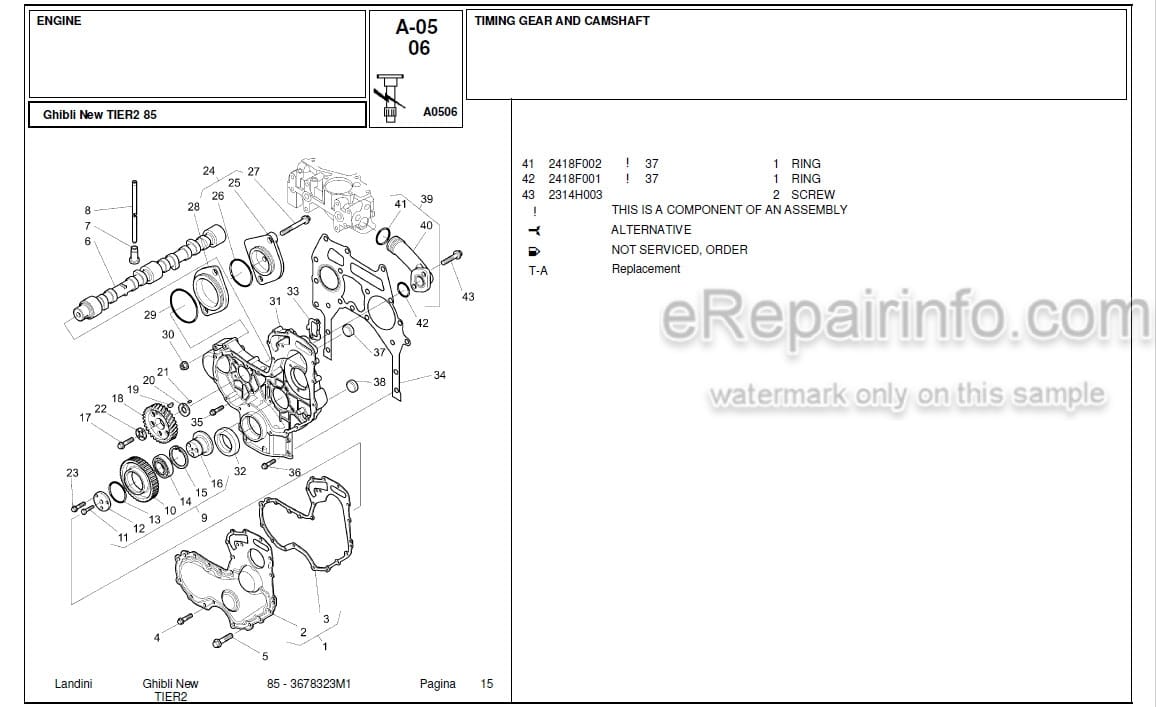 Photo 4 - Landini Ghibli 85 Parts Catalog Tractor 3678323M1