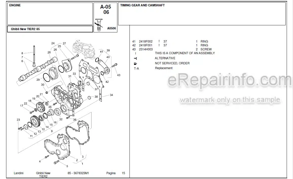 Photo 4 - Landini Ghibli 85 Parts Catalog Tractor 3678323M1