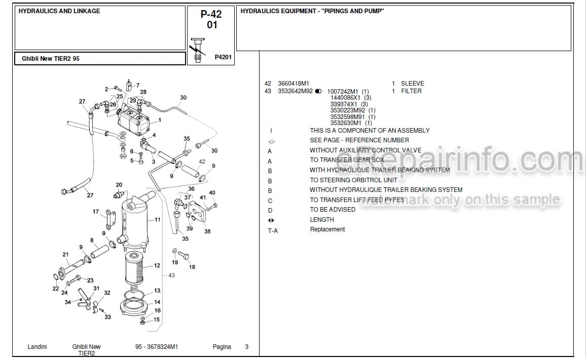 Photo 4 - Landini Ghibli 95 Parts Catalog Tractor 3678324M1