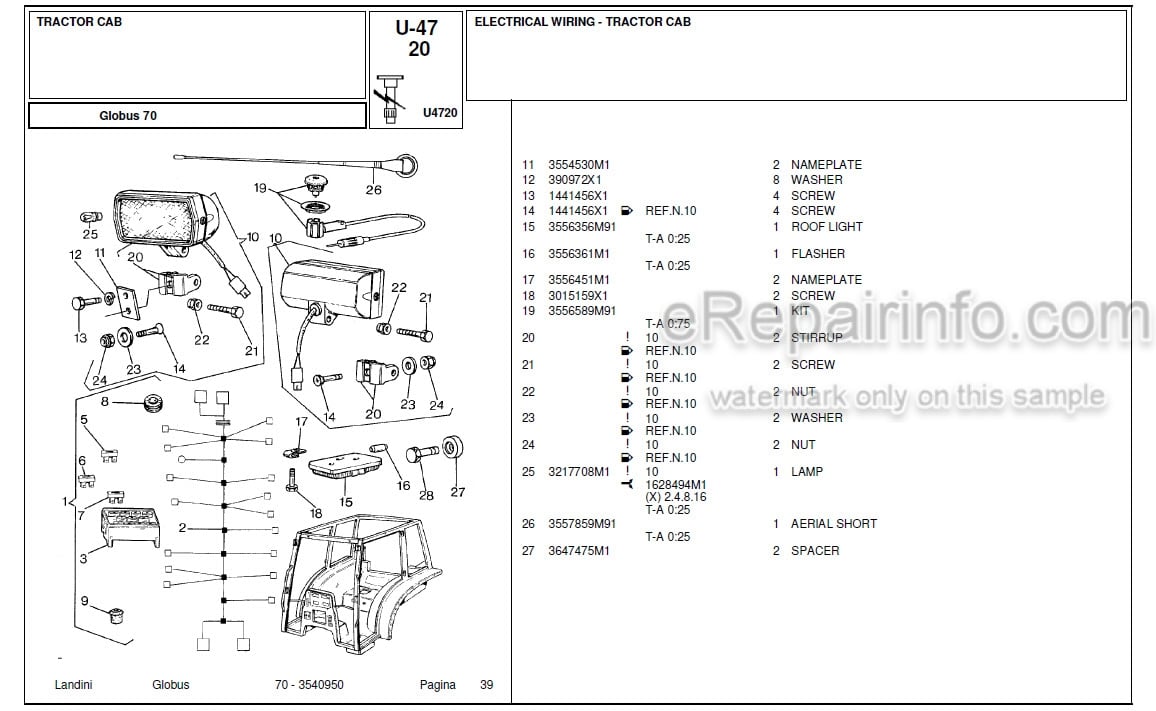 Photo 5 - Landini Globus 70 Parts Catalog Tractor 3540950