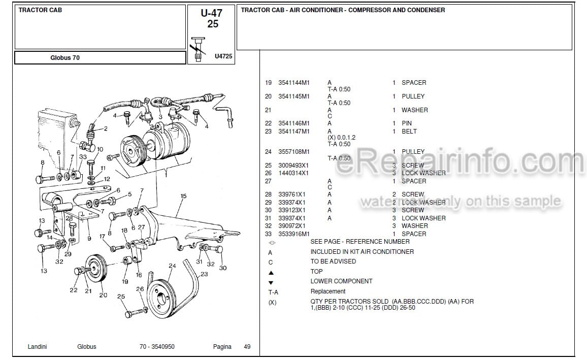 Photo 4 - Landini Globus 70 Parts Catalog Tractor 3540950