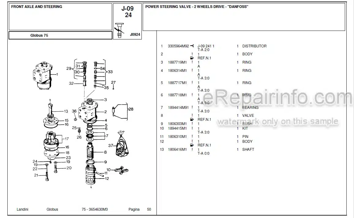 Photo 5 - Landini Globus 80 Parts Catalog Tractor 3665767M2