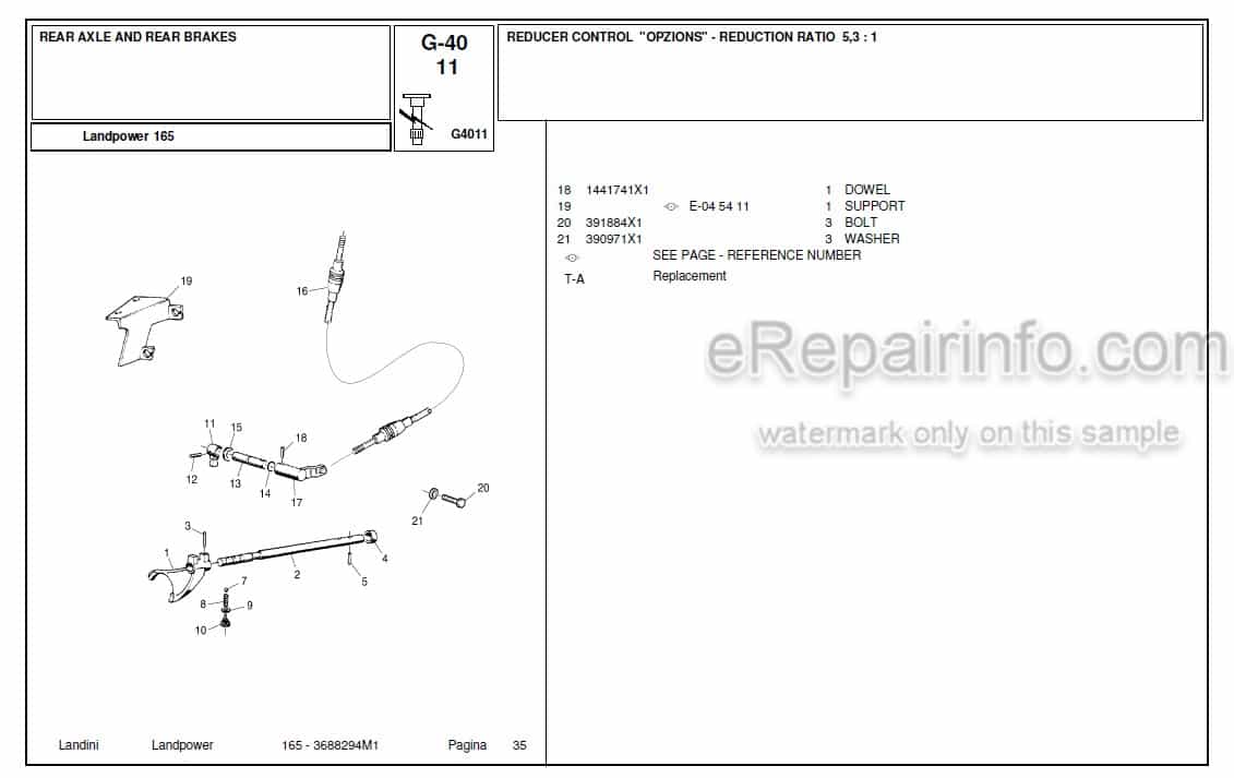 Photo 4 - Landini Landpower 165 Parts Catalog Tractor 3688294M1