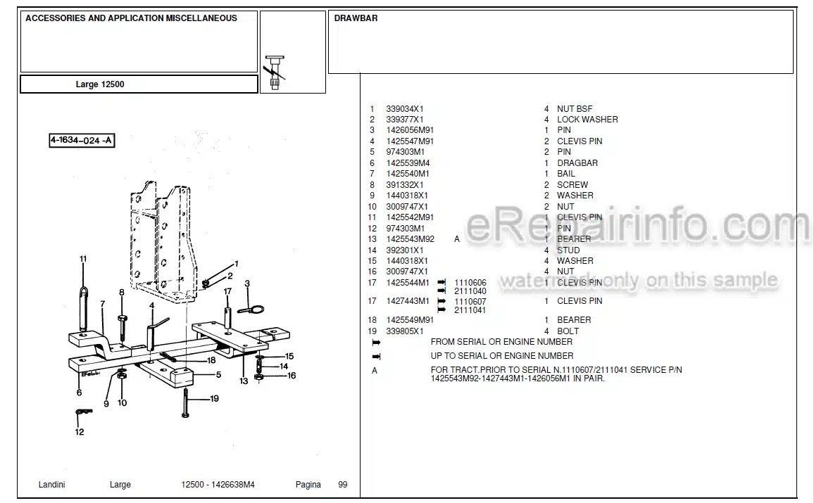 Photo 5 - Landini Large 13000 Parts Catalog Tractor 3310477M3