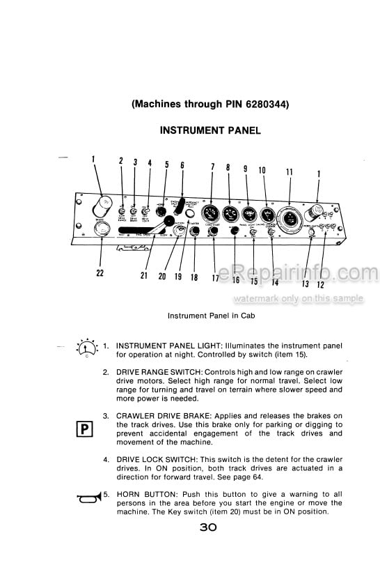Photo 6 - Case 40E Operators Manual Crawler Excavator