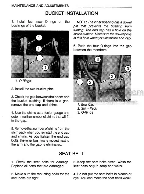 Photo 6 - Case 9010B Operators Manual Excavator 9-25811