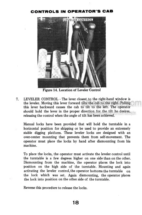 Photo 5 - Case 980B Operators Manual Excavator