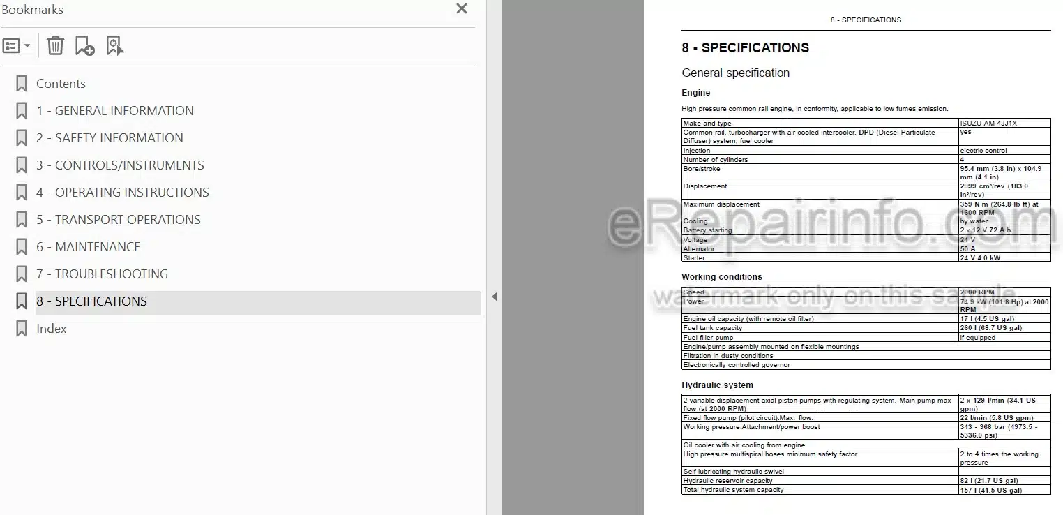Photo 3 - Case CX130C Tier 4 Operators Manual Crawler Excavator 84604519
