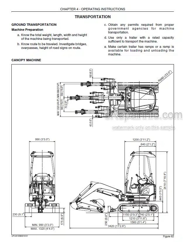 Photo 4 - Case CX17B Tier 4 Operators Manual Hydraulic Excavator