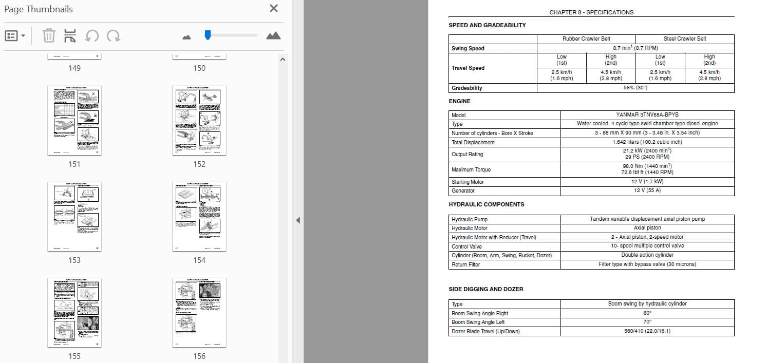 Photo 3 - Case CX31B Tier 4 Operators Manual Crawler Excavator S2PW00035ZE01