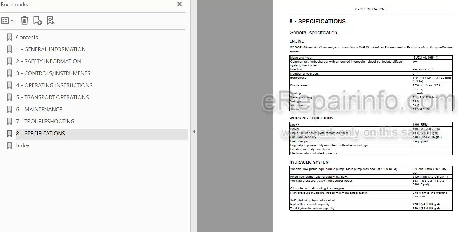 Photo 3 - Case CX350C Tier 4 Operators Manual Crawler Excavator 84406998
