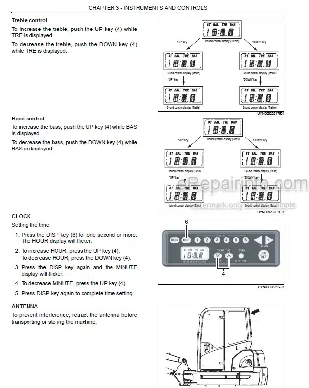Photo 4 - Case CX55B Operators Manual Compact Hydraulic Excavator S2PS00005ZE01
