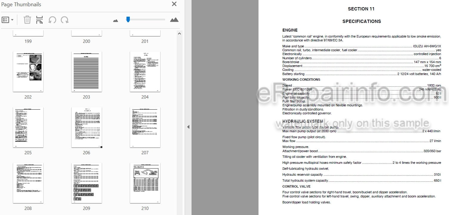 Photo 4 - Case CX700 Tier III Operators Manual Excavator 873644242