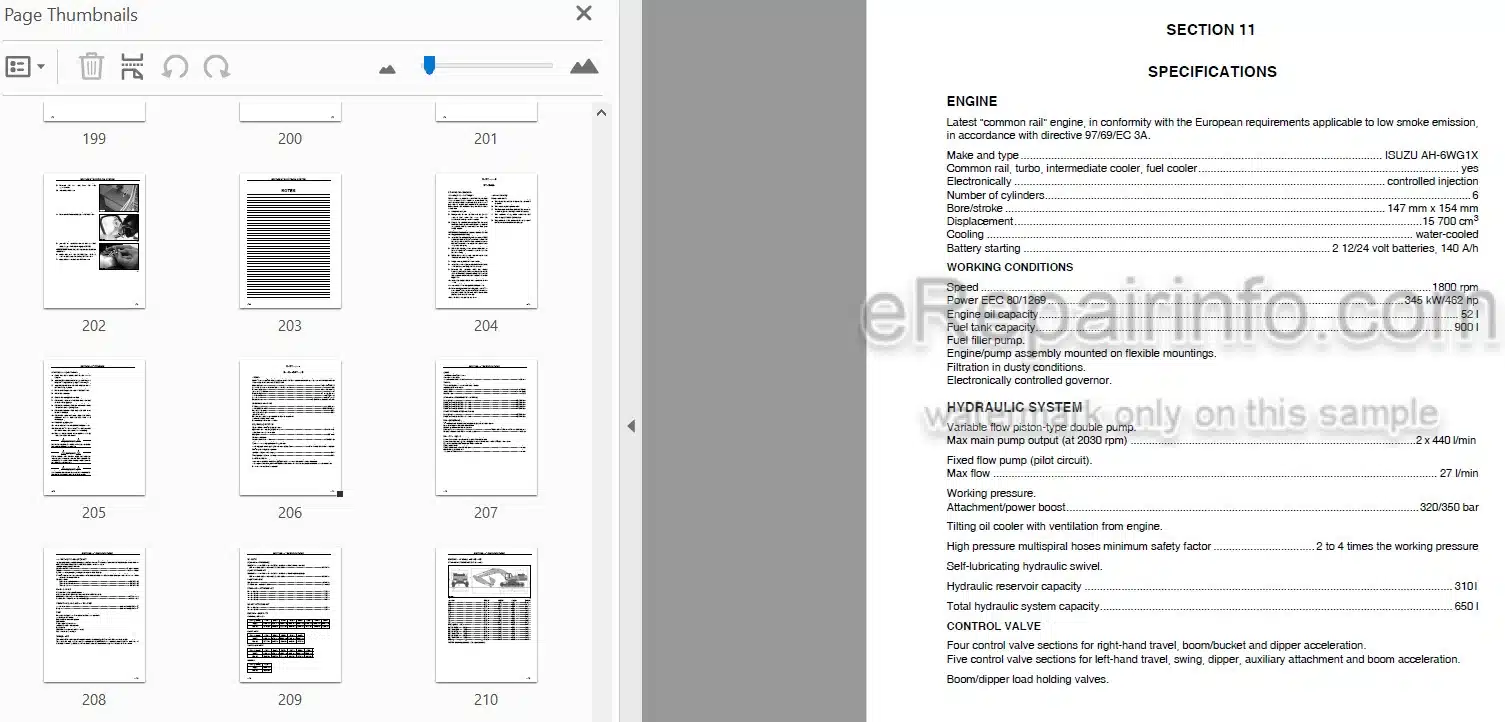 Photo 4 - Case CX700 Tier III Operators Manual Excavator 873644242