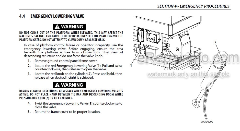 Photo 6 - JLG 830P Operation And Safety Manual Vertical Mast SN2