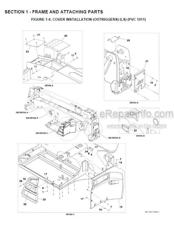 Photo 3 - JLG 1043 PVC1911 2005 Illustrated Parts Manual Telehandler 31211372
