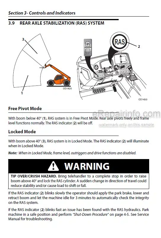 Photo 4 - JLG 1075 PVC1911 2005 Operation And Safety Manual Telehandler