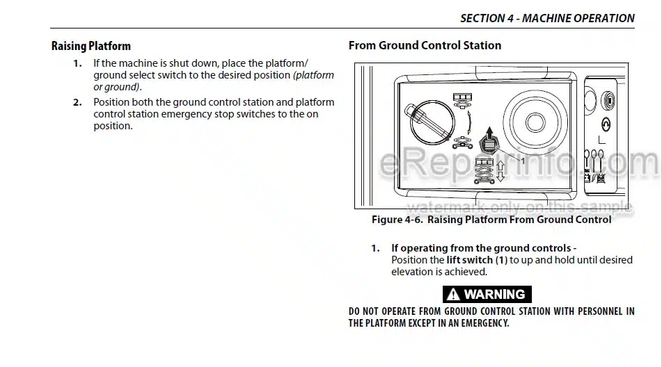 Photo 6 - JLG 1230ES PVC2002 Operation And Safety Manual Vertical Mast