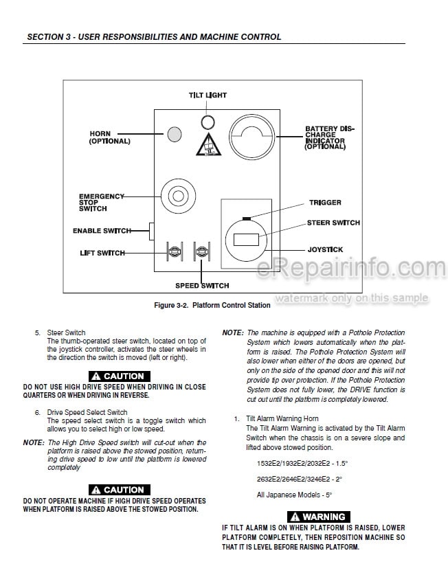 Photo 1 - JLG 1532E2 To 3246E2 Operators And Safety Manual Scissor Lift 3120736