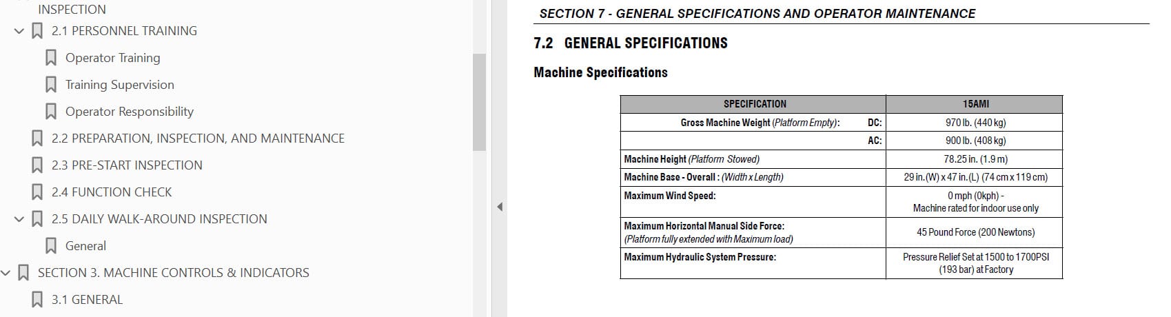 Photo 3 - JLG 15AMI Operation And Safety Manual Vertical Mast