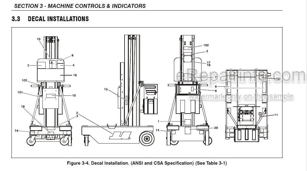 Photo 4 - JLG 15AMI Operation And Safety Manual Vertical Mast