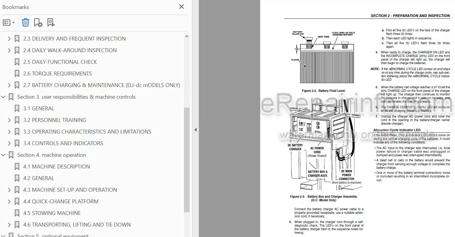 Photo 3 - JLG 15ELI Operators And Safety Manual Vertical Mast 3120778
