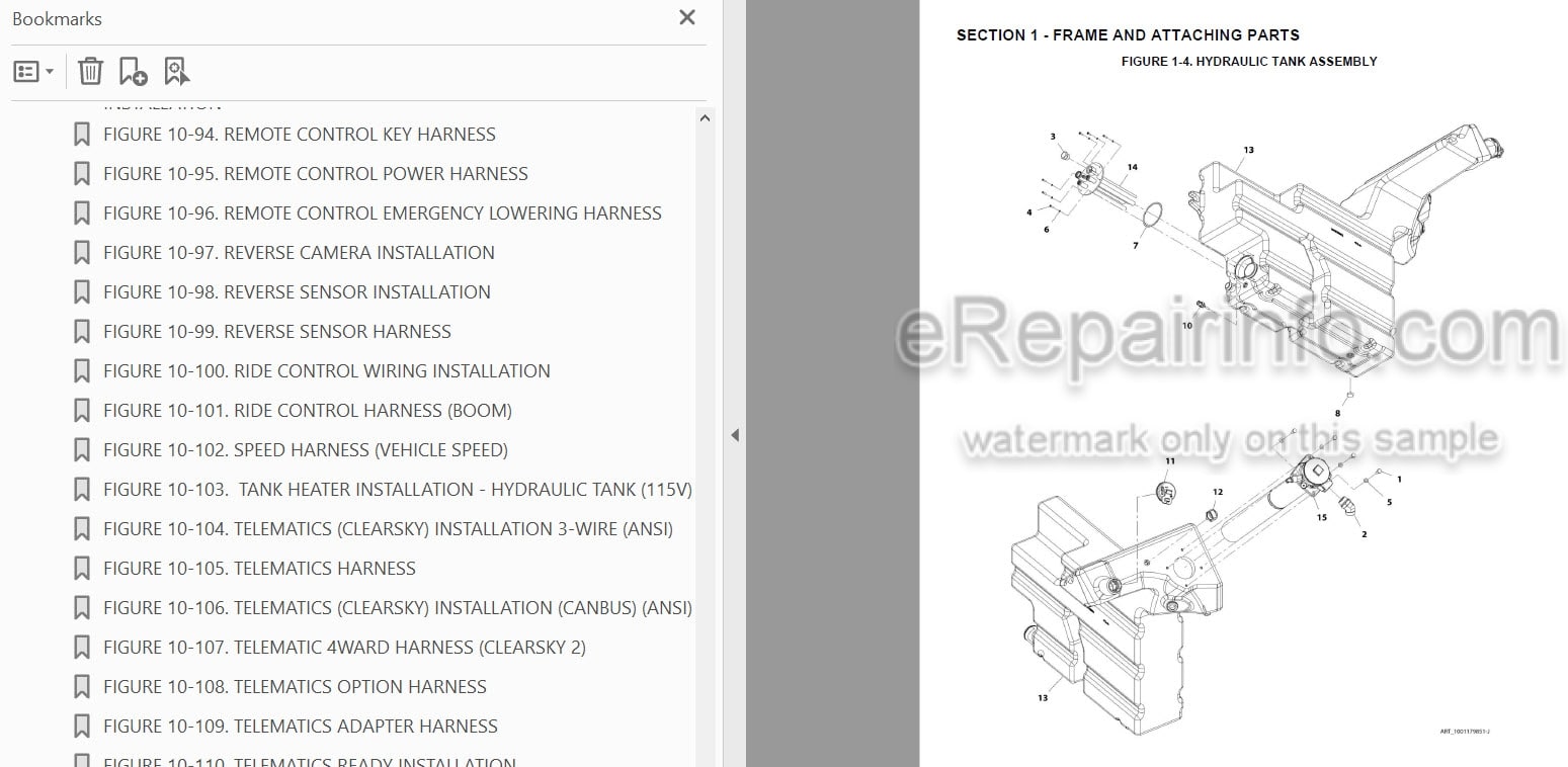 Photo 3 - JLG 1644 PVC1911 2005 Illustrated Parts Manual Telehandler 31211379