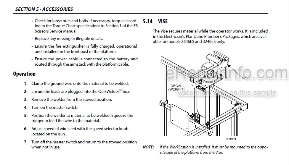 Photo 3 - JLG 1930ES 2032ES 2632ES 2646ES 3246ES Operation And Safety Manual Scissor Lift SN1