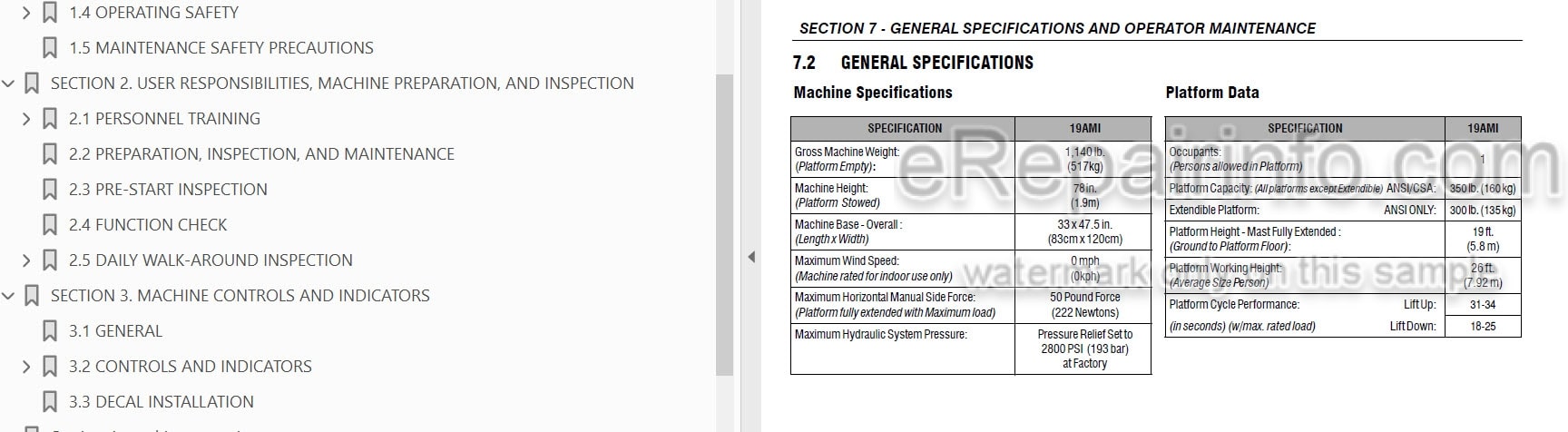 Photo 3 - JLG 19AMI Operation And Safety Manual Vertical Mast
