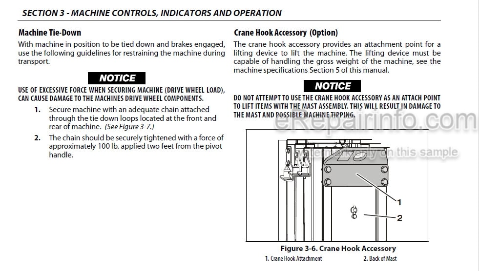 Photo 4 - JLG 20MVL 20MSP PVC2002 Operation And Safety Manual Vertical Mast