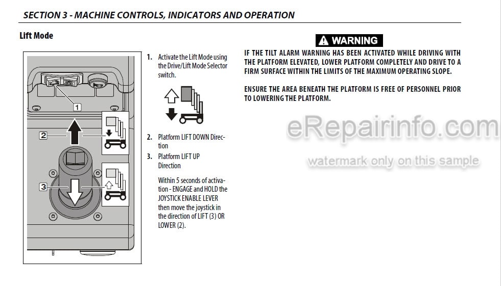 Photo 4 - JLG 20MVL 20MSP PVC2002 Operation And Safety Manual Vertical Mast