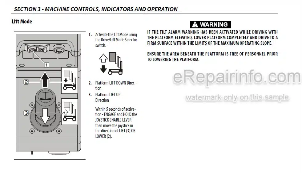 Photo 4 - JLG 20MVL 20MSP PVC2002 Operation And Safety Manual Vertical Mast