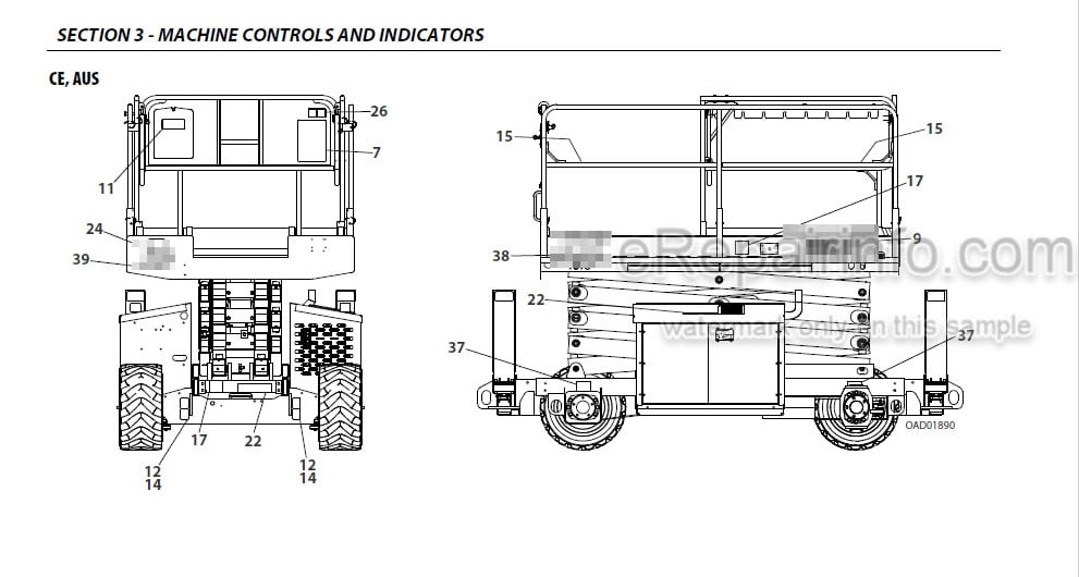 Photo 4 - JLG 260MRT PVC1910 Operation And Safety Manual Scissor Lift