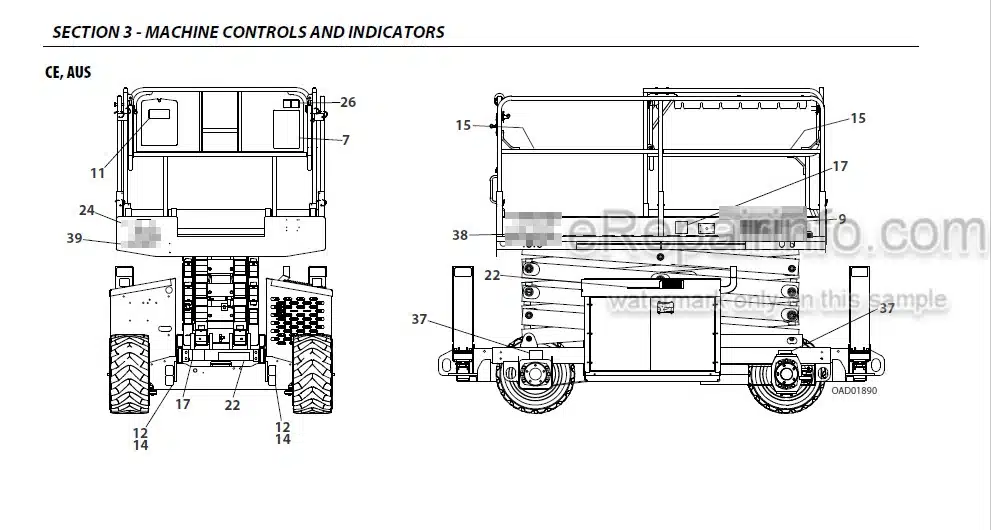 Photo 4 - JLG 260MRT PVC1910 Operation And Safety Manual Scissor Lift
