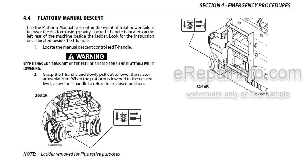 Photo 4 - JLG 2632R 3246R Operation And Safety Manual Scissor Lift