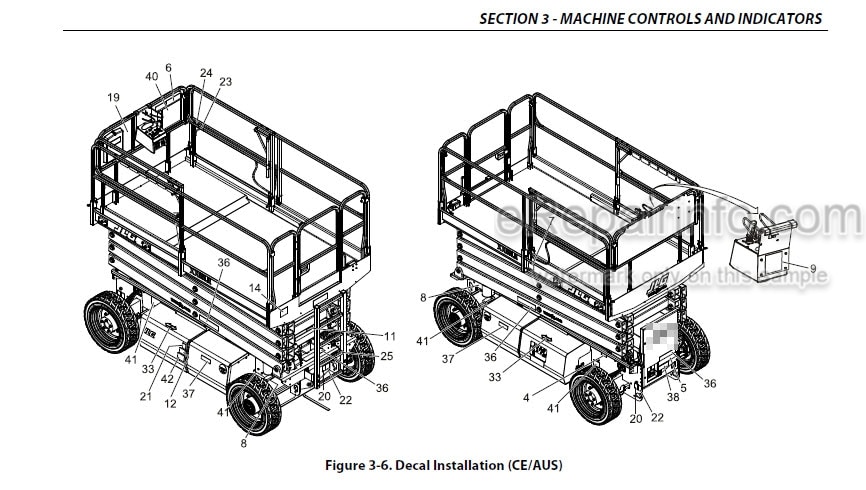 Photo 6 - JLG 3369LE 4069LE M3369 M4069 Operation And Safety Manual Scissor Lift SN1
