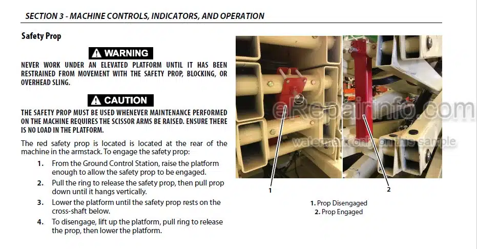 Photo 4 - JLG 3369LE 4069LE M3369 M4069 PVC2004 Operation And Safety Manual Scissor Lift