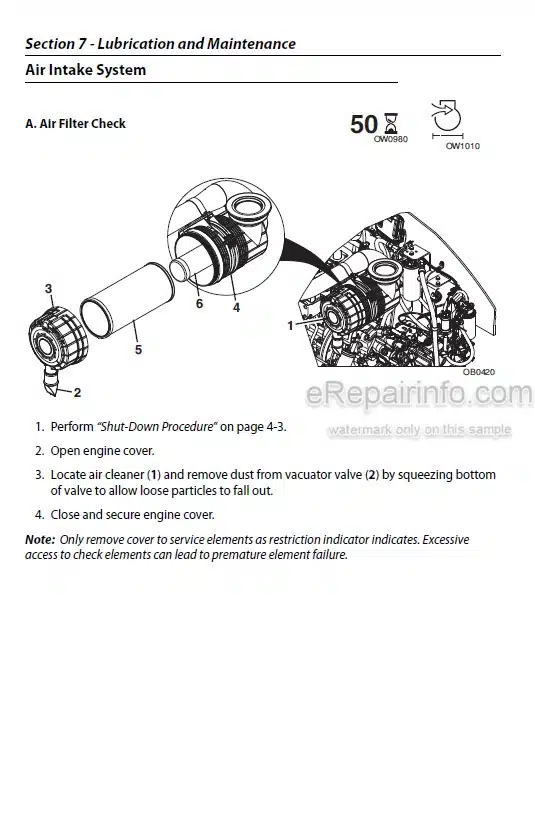 Photo 6 - JLG 3614RS 4017RS PVC1911 2005 Operation And Safety Manual Telehandler