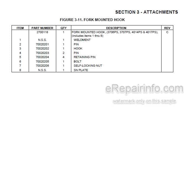 Photo 4 - JLG 3706PS To Agrovector 37.7 Illustrated Parts Manual Telehandler 31200722