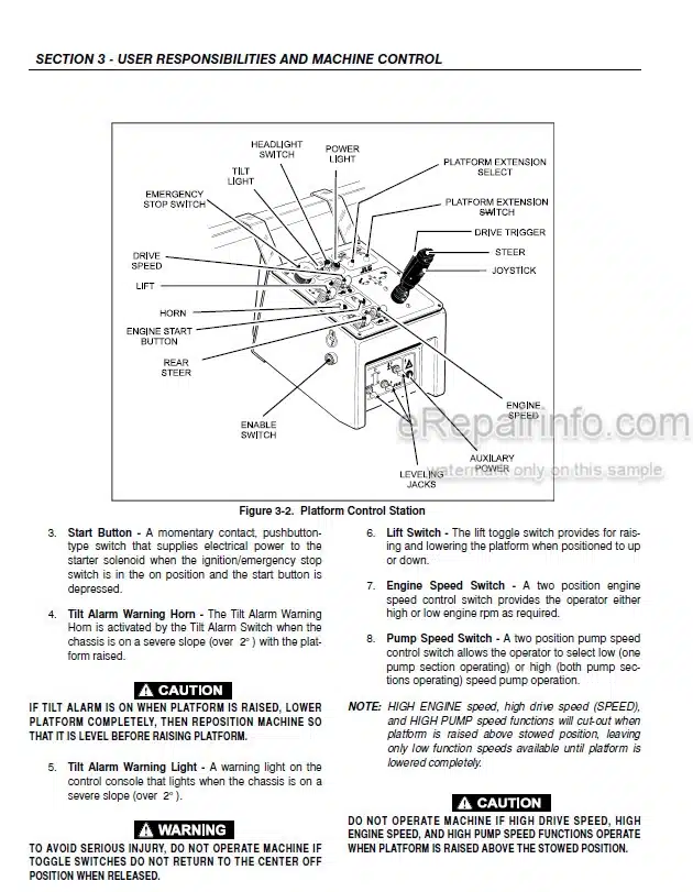 Photo 2 - JLG 500RTS Operation And Safety Manual Scissor Lift 3121100