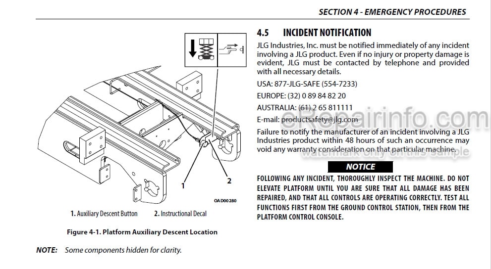 Photo 6 - JLG 500RTS Operation And Safety Manual Scissor Lift 3121100