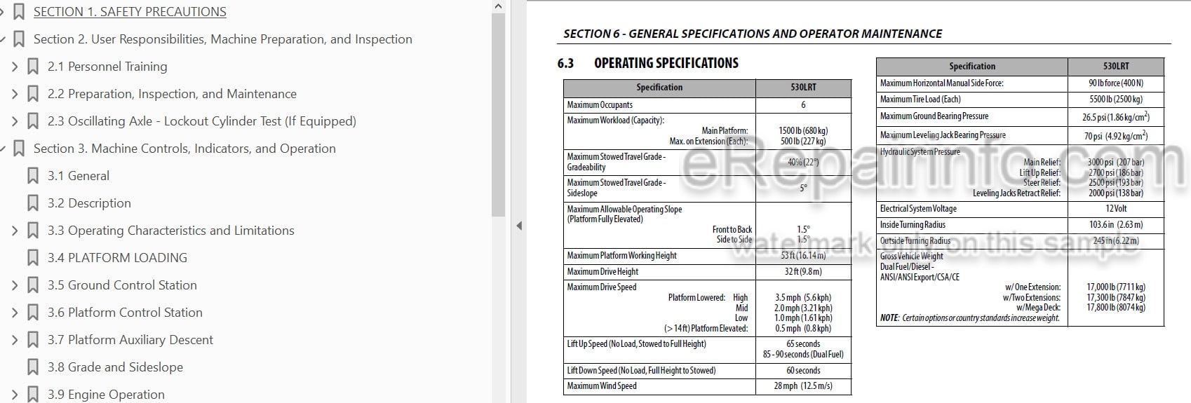 Photo 4 - JLG 530LRT PVC1910 Operation And Safety Manual Scissor Lift
