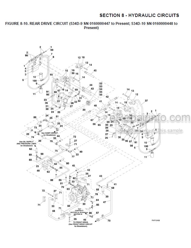 Photo 7 - JLG 534D-9 534D-10 Illustrated Parts Manual Telehandler 91344005