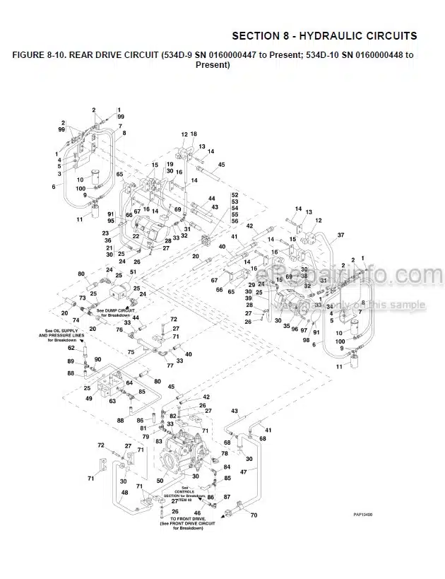 Photo 1 - JLG 534D-9 534D-10 Illustrated Parts Manual Telehandler 91344005