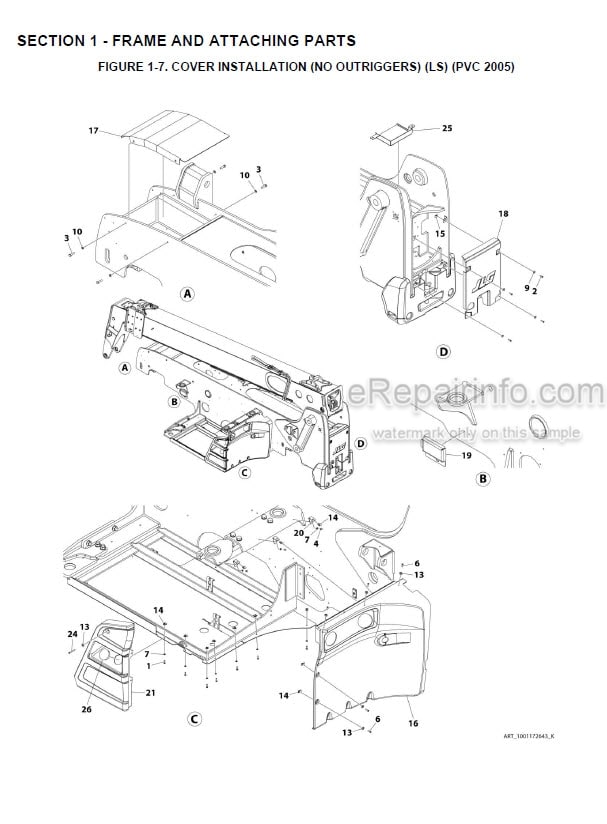 Photo 1 - JLG 742 PVC1911 2005 Illustrated Parts Manual Telehandler 31211370