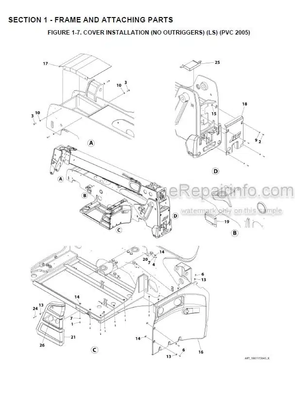 Photo 1 - JLG 742 PVC1911 2005 Illustrated Parts Manual Telehandler 31211370