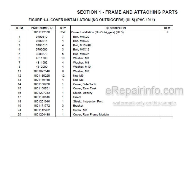 Photo 4 - JLG 943 PVC1911 2005 Illustrated Parts Manual Telehandler 31211371