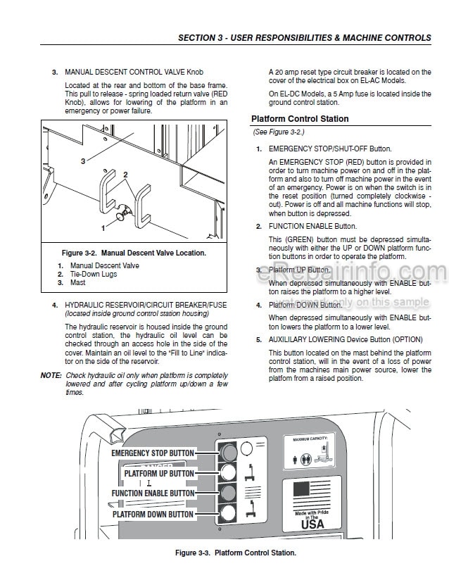 Photo 6 - JLG Ecolift 50 70 Operation And Safety Manual Vertical Mast SN2